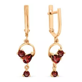 Серьги с гранатами Линии Любви