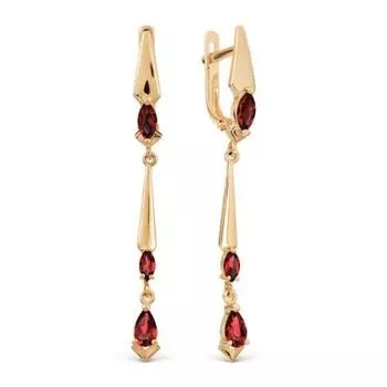 Серьги с гранатами Линии Любви