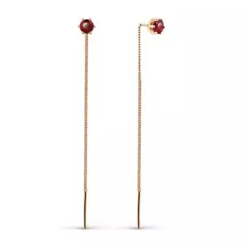 Серьги с гранатами Линии Любви