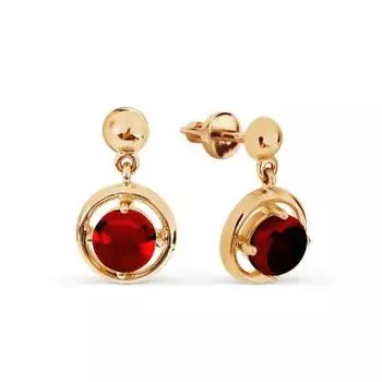 Серьги с гранатами Линии Любви