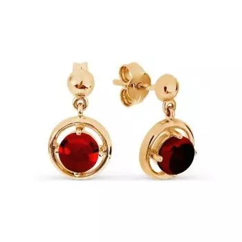 Серьги с гранатами Линии Любви