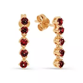 Серьги с гранатами Линии Любви