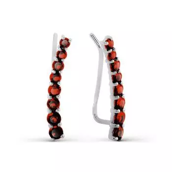 Серьги с гранатами Линии Любви