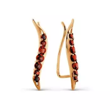 Серьги с гранатами Линии Любви