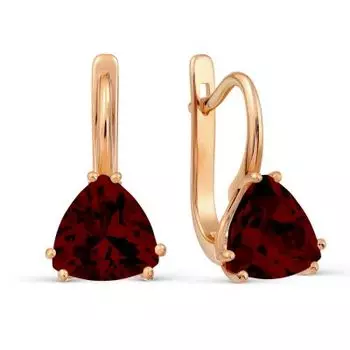 Серьги с гранатами Линии Любви