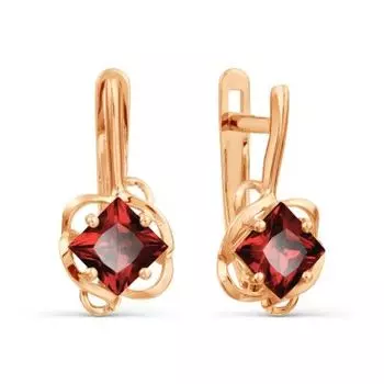 Серьги с гранатами Линии Любви