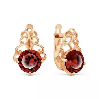 Серьги с гранатами Линии Любви