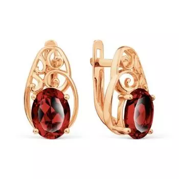 Серьги с гранатами Линии Любви