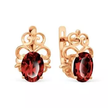 Серьги с гранатами Линии Любви