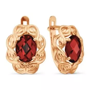 Серьги с гранатами Линии Любви