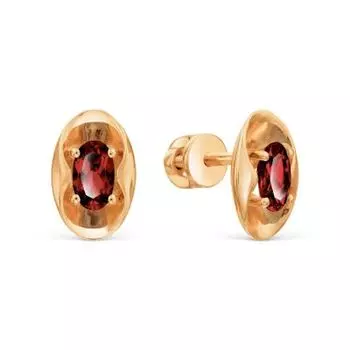 Серьги с гранатами Линии Любви