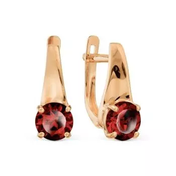 Серьги с гранатами Линии Любви