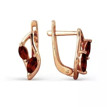 Серьги с гранатами Линии Любви