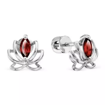 Серьги с гранатами Линии Любви