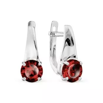 Серьги с гранатами Линии Любви