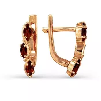 Серьги с гранатами Линии Любви