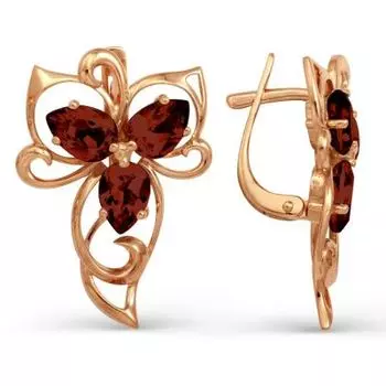 Серьги с гранатами Линии Любви