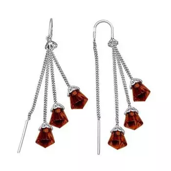 Серьги с гранатами Линии Любви