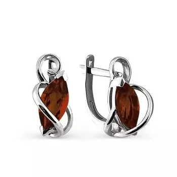 Серьги с гранатами Линии Любви