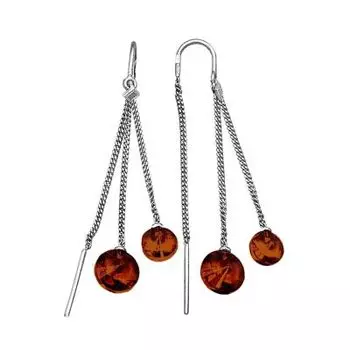 Серьги с гранатами Линии Любви