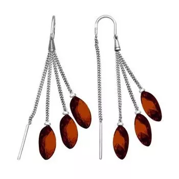 Серьги с гранатами Линии Любви