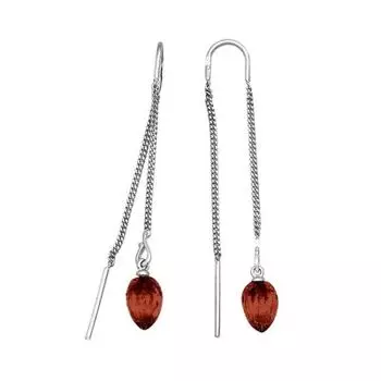 Серьги с гранатами Линии Любви