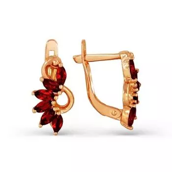 Серьги с гранатами Линии Любви