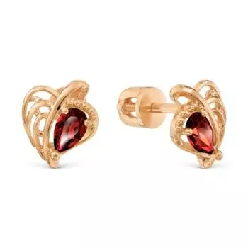 Серьги с гранатами Линии Любви