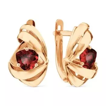 Серьги с гранатами Линии Любви