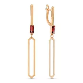 Серьги с гранатами Линии Любви