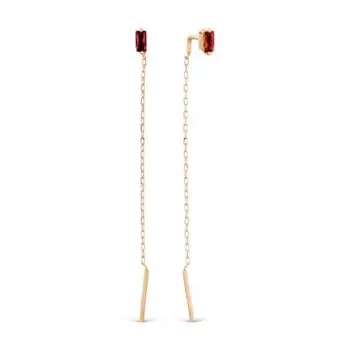 Серьги с гранатами Линии Любви