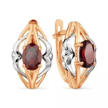 Серьги с гранатами Линии Любви