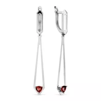 Серьги с гранатами Линии Любви