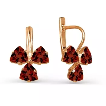 Серьги с гранатами Линии Любви