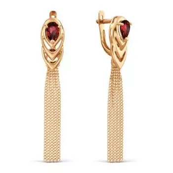 Серьги с гранатами Линии Любви