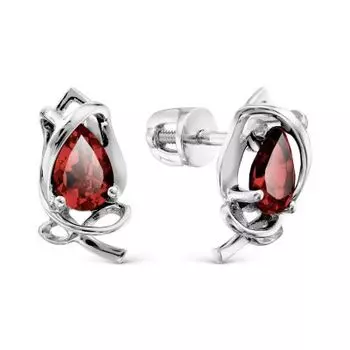 Серьги с гранатами Линии Любви