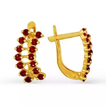 Серьги с гранатами Линии Любви