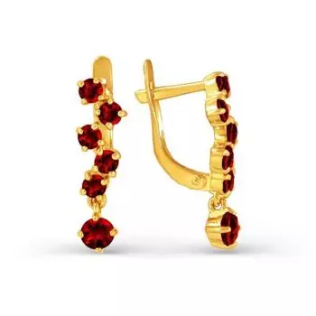 Серьги с гранатами Линии Любви