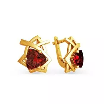 Серьги с гранатами Линии Любви