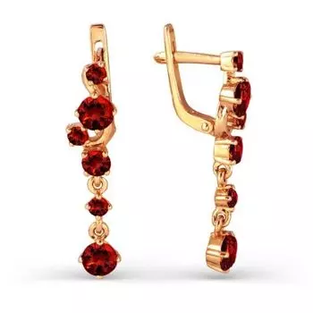 Серьги с гранатами Линии Любви