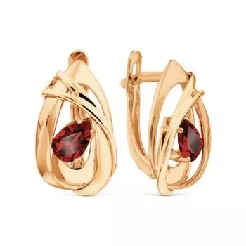 Серьги с гранатами Линии Любви