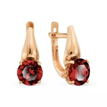 Серьги с гранатами Линии Любви