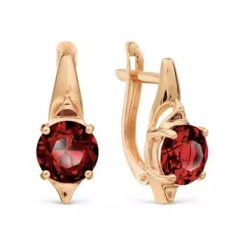 Серьги с гранатами Линии Любви