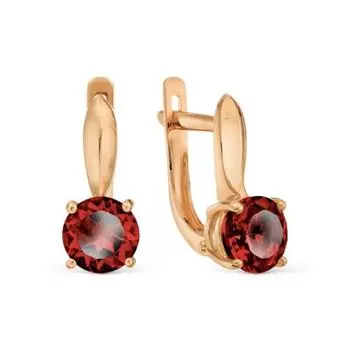 Серьги с гранатами Линии Любви