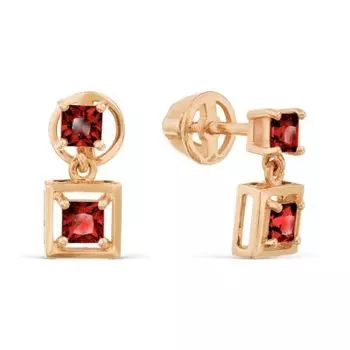 Серьги с гранатами Линии Любви