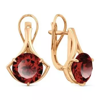 Серьги с гранатами Линии Любви