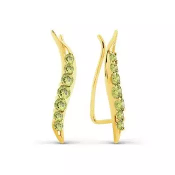 Серьги с хризолитами Линии Любви