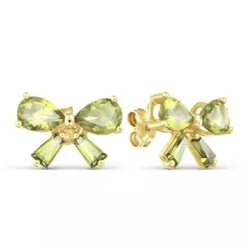 Серьги с хризолитами Линии Любви