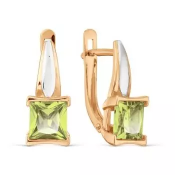 Серьги с хризолитами Линии Любви