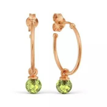 Серьги с хризолитами Линии Любви